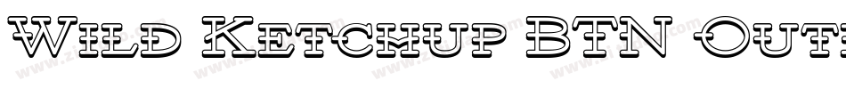 Wild Ketchup BTN Outline Shadow字体转换